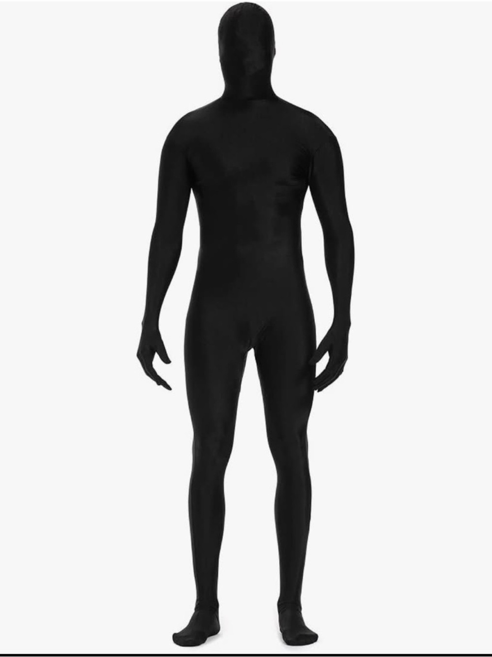 Unisex Black Full Body Suit Spandex Morphsuit XL